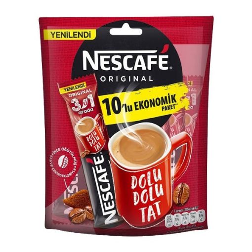 تصویر  نسکافه 3 در 1 اوریجینال بسته 10 تایی -Nescafe Original