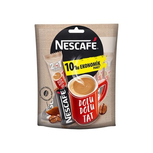 تصویر  قهوه فوری رژیمی 2 در 1 نسکافه بسته 10 عددی Nescafe