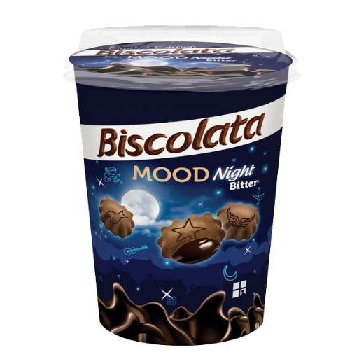 تصویر  بیسکولاتا لیوانی شکلات تلخ - Biscolata MOOD
