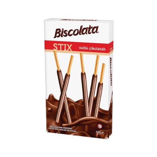 تصویر  بیسکولاتا چوبی 40 گرم شکلاتی - Biscolata Stix - چوب شکلاتی بیسکولاتا