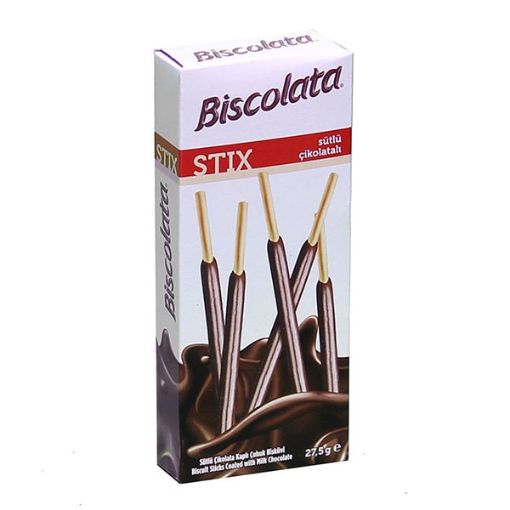 تصویر  بیسکولاتا چوبی 27.5 گرم شکلاتی - Biscolata Stix 27.5 gr