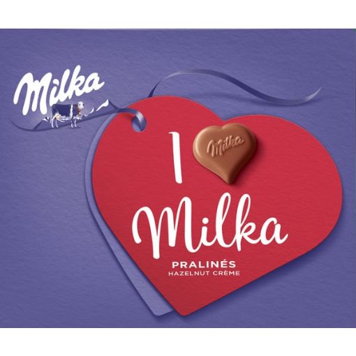 تصویر  میلکا کادویی 110 گرم فندقی - I Love Milka Hazelnut