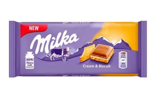 تصویر  شکلات میلکا کرم و بیسکوئیت - Milka Cream & Biscuit