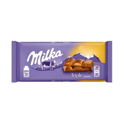 تصویر  شکلات میلکا تریپل کارامل - Milka Triple Caramel
