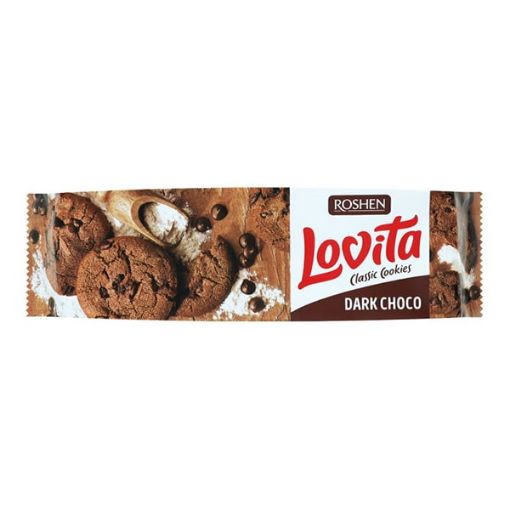تصویر  کوکی روشن لاویتا با طعم شکلات تلخ 150 گرم - ROSHEN Lovita Classic Cookies
