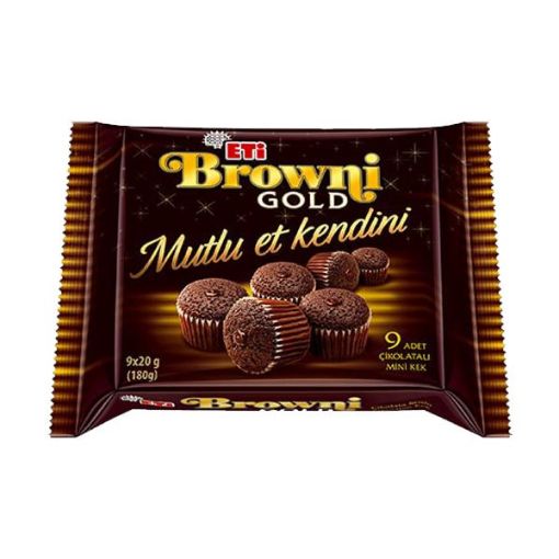 تصویر  کیک شکلاتی اتی براونی گلد  - Eti Browni Gold 180 gr