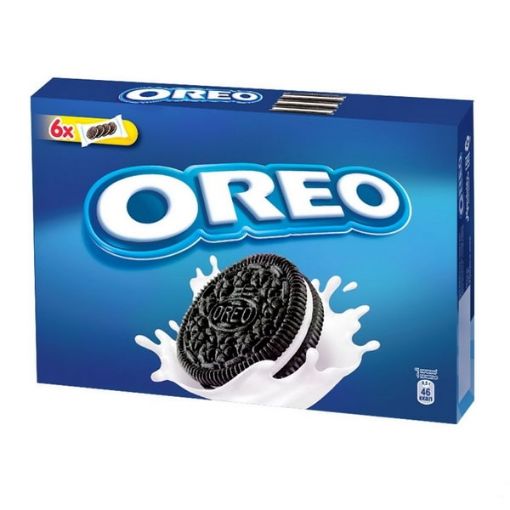 تصویر  بیسکوئیت اورئو کرم دار جعبه ای بسته 6 تایی - Oreo Biscuit