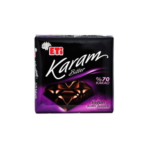 تصویر  شکلات تلخ 70 درصد اتی کارام Eti Karam بسته 10 تایی