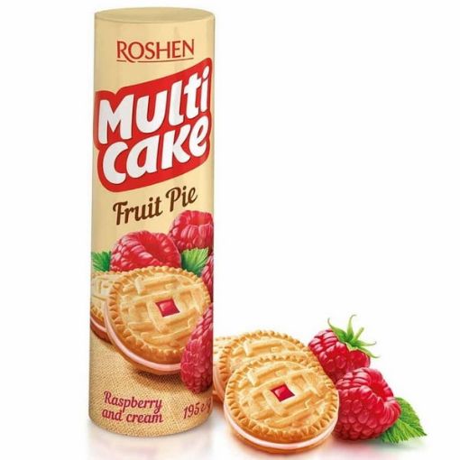 تصویر  بیسکوئیت کرم دار تمشک روشن Roshen Multi Cake