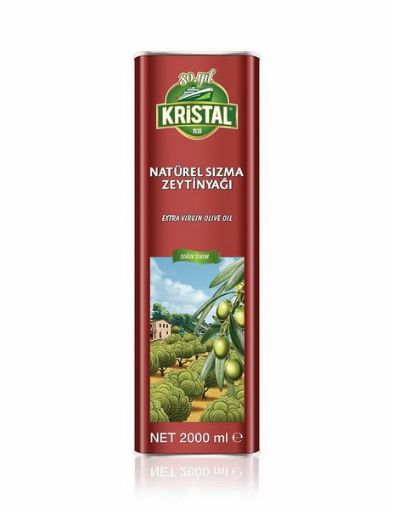 تصویر  روغن زیتون دو لیتری کریستال – Kristal Extra Virgin Olive Oil