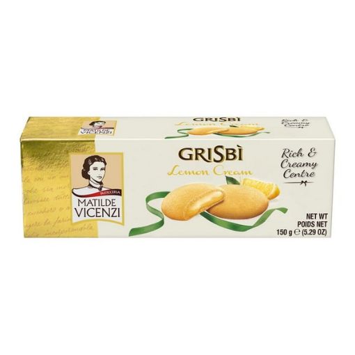 تصویر  کوکی گریسبی با مغز کرم لیمویی ویچنزی 150 گرم - Vicenzi Grisbi Lemon Cream