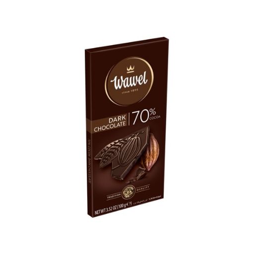 تصویر  شکلات تلخ 70 درصد واول 100 گرم - Wawel 70% COCOA