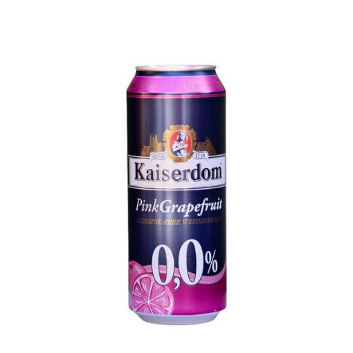 تصویر  آبجو آلمانی کایزردوم 500 میلی لیتر با طعم گریپ فروت صورتی - Kaiserdom Pink GrapeFruit