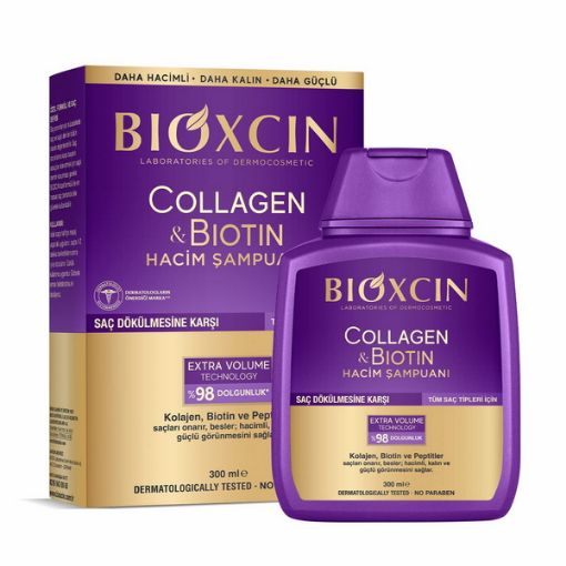 تصویر  شامپو کلاژن حجم دهنده و ضد ریزش مو بیوکسین مناسب انواع مو 300 میل - BIOXCIN COLLAGEN