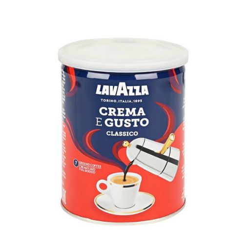 تصویر  قهوه لاواتزا (لاوازا) کرم گوستو قوطی 250 گرمی - LAVAZZA CREMA E GUSTO CLASSICO