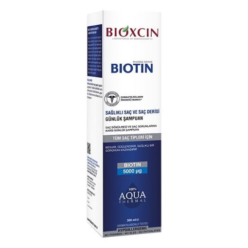 تصویر  شامپو ضد ریزش مو روزانه بیوکسین بیوتین مناسب انواع مو 300 میل - BIOXCIN BIOTIN