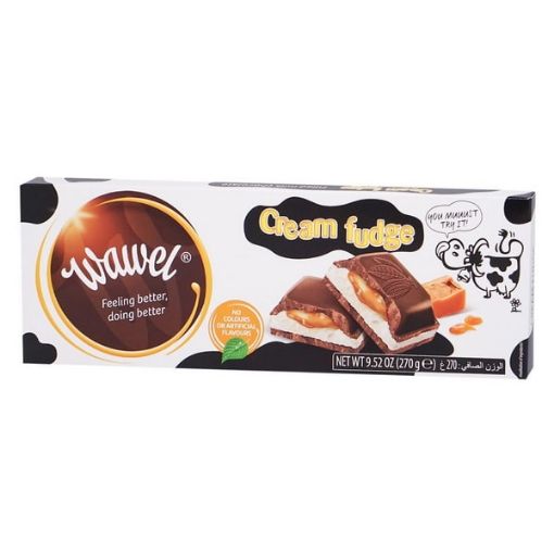 تصویر  شکلات تخته ای واول با مغزکارامل - Wawel cream fudge