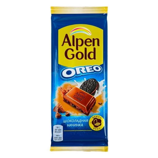 تصویر  شکلات تابلتی آلپن گلد با مغز بیسکوئیت اورئو - Alpen Gold Oreo