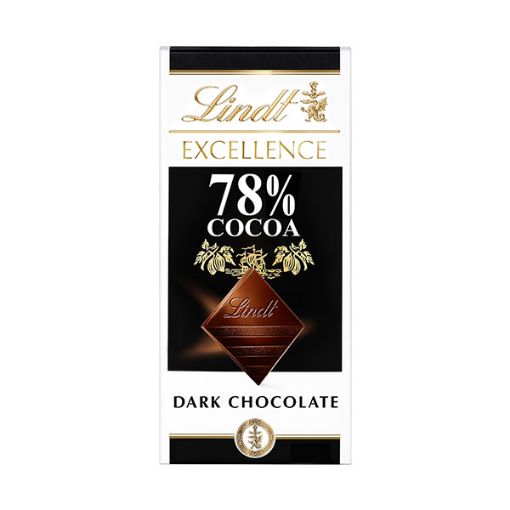 تصویر  شکلات تلخ 78 درصد کاکائو اکسلنس لینت – Lindt Excellence 78% COCOA 