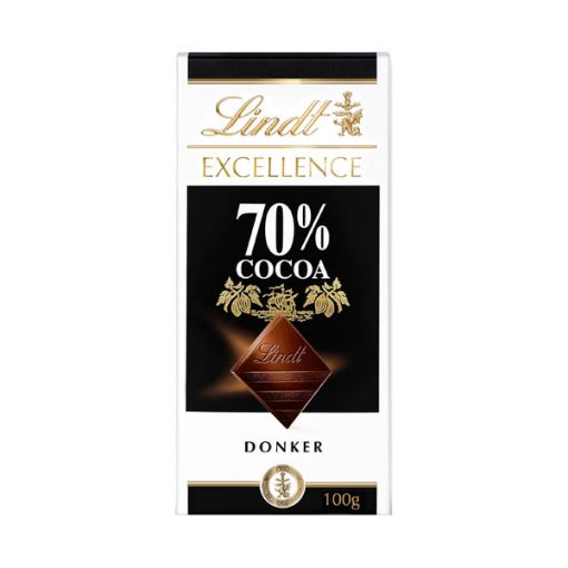 تصویر  شکلات تلخ 70 درصد کاکائو اکسلنس لینت – Lindt Excellence 70% COCOA