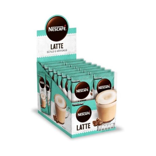 تصویر  قهوه فوری نسکافه لاته تک ساشه و بسته 24 عددی Nescafe LATTE