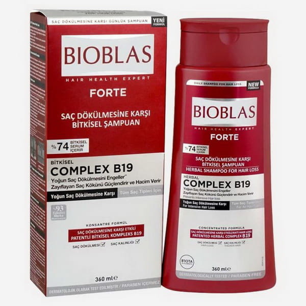 شامپو ضدریزش بیوبلاس فورت  Complex B19 مناسب انواع مو 360 میل