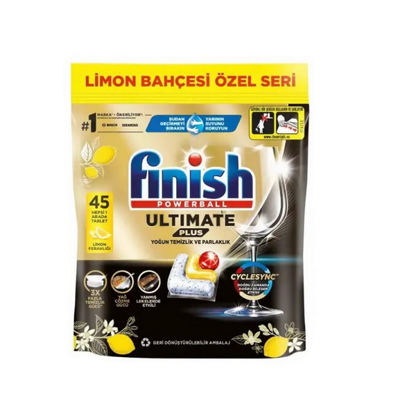 قرص ماشین ظرفشویی فینیش مدل ULTIMATE PLUS بسته 45 عددی