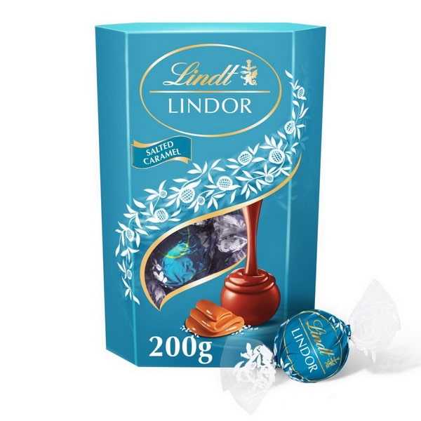 شکلات کادویی لیندور 200 گرم کارامل نمکی - Lindor SALTED CARAMEL