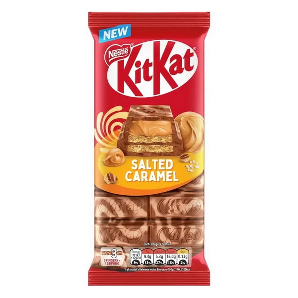 شکلات کیت کت تخته ای با طعم کارامل نمکی 99 گرم - KitKat Salted Caramel