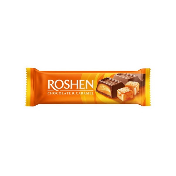 شکلات بار شیری روشن کاراملی - ROSHEN MILK CHOCOLATE  WITH CARAMEL