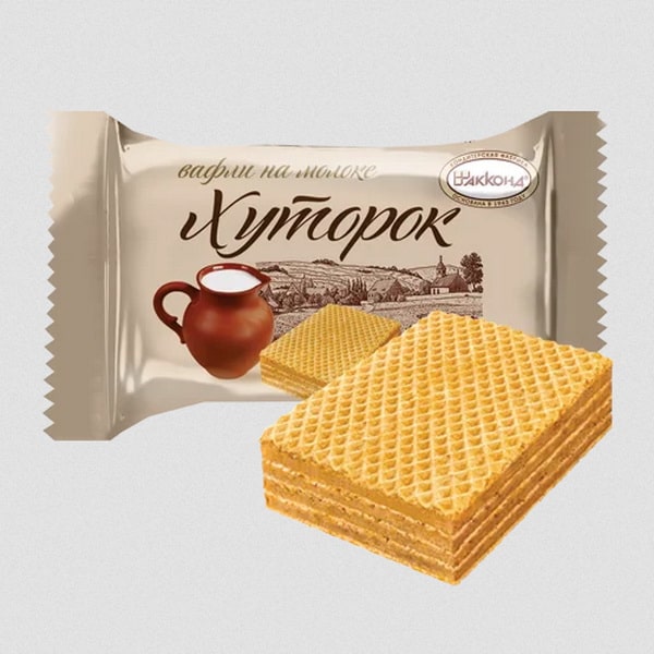 ویفر روسی زیموپوک آکوند بسته 250 گرم شیری