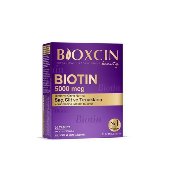 قرص مکمل تقویت مو بیوتین 5000 بیوکسین 30 عددی