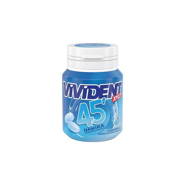 آدامس ویویدنت با طعم نعنا قوطی 45 دقیقه - vivident