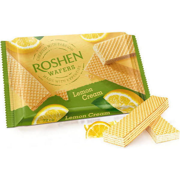 ویفر کرم لیمویی روشن 72 گرم - Roshen