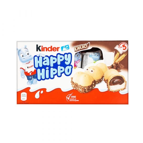 بیسکوئیت با مغز کرم شکلات هپی هیپو کیندر 5 عددی - Kinder Happy Hippo