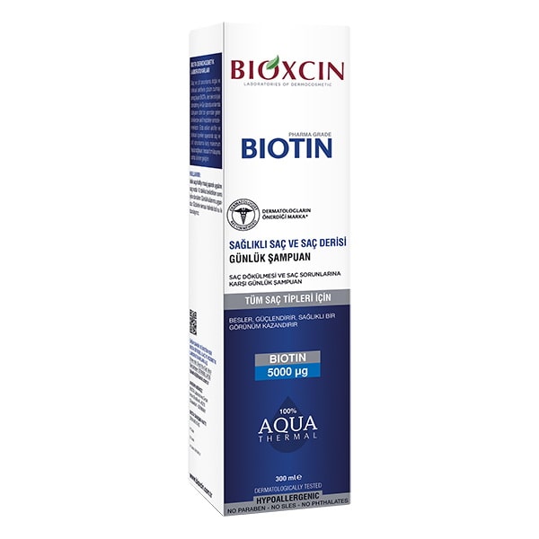 شامپو ضد ریزش مو روزانه بیوکسین بیوتین مناسب انواع مو 300 میل - BIOXCIN BIOTIN